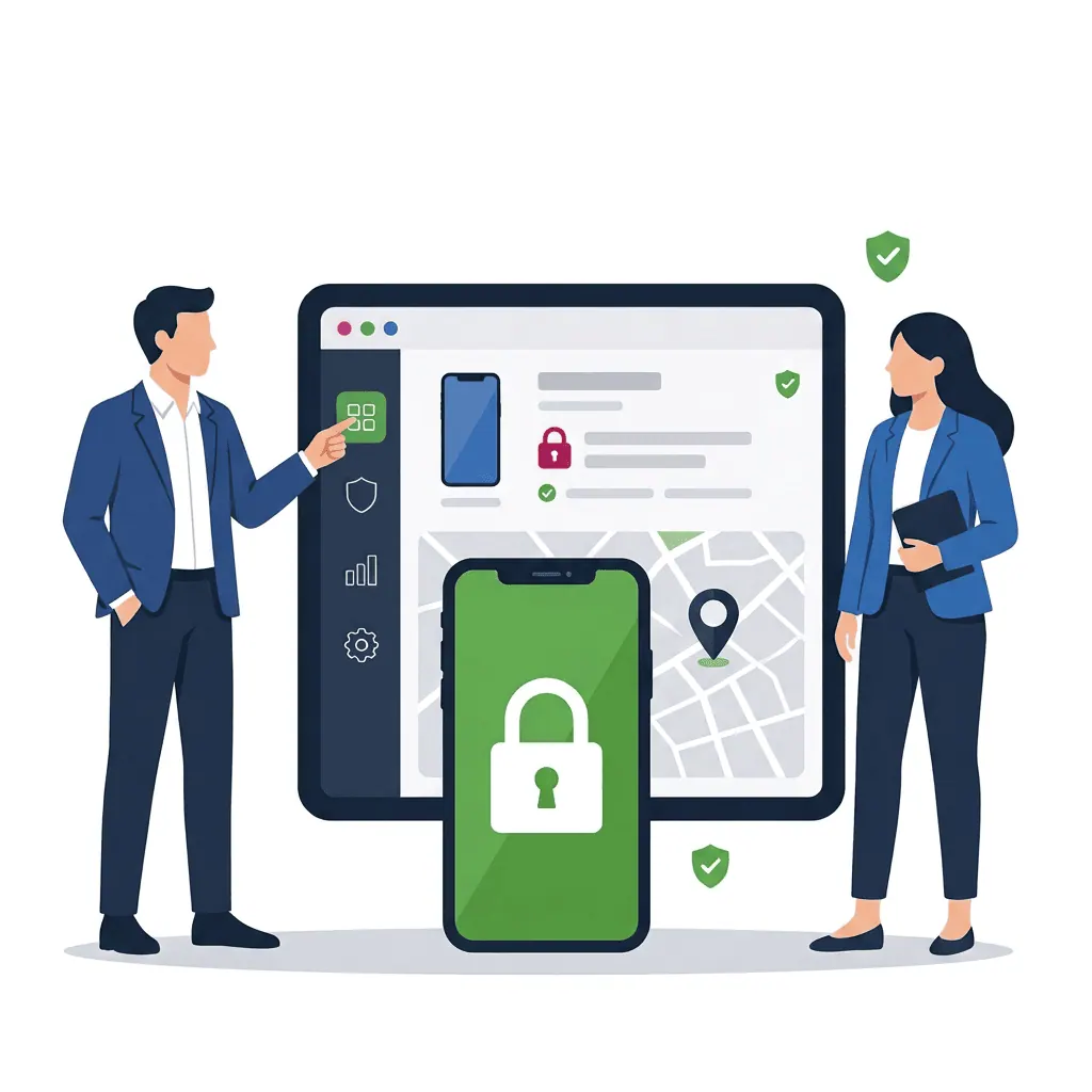 Lock and locate a device remotely